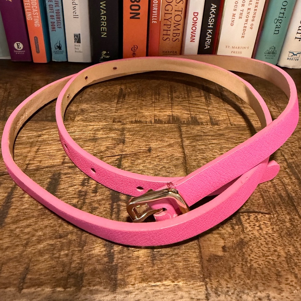 Hot Pink J. Crew Skinny Belt